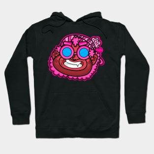 Big Smile Cartoon Head Illustration Hoodie